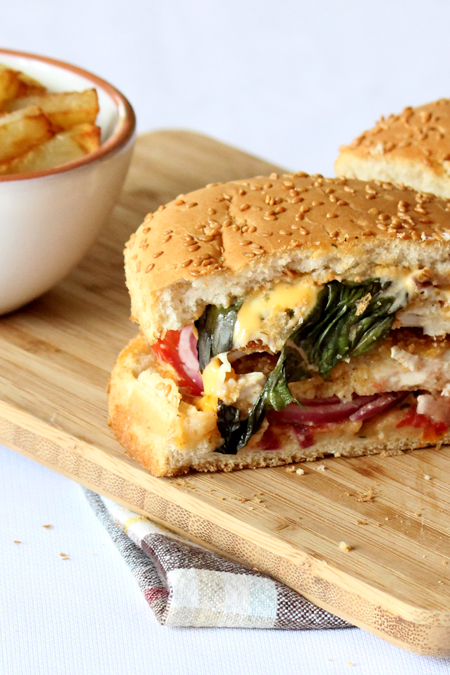 burger chicken cajun maison