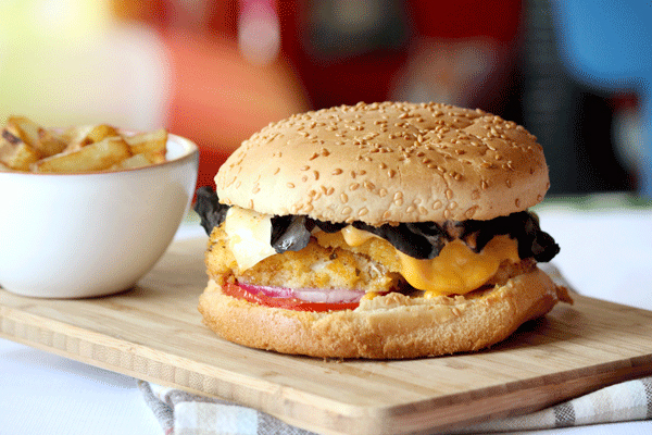 burger chicken cajun maison